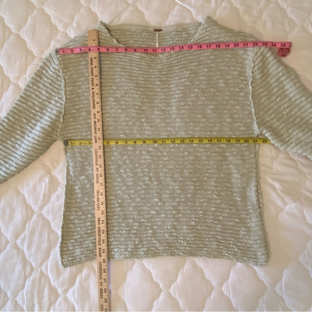 EUC Free People Women’s Oversized Chunky Knit Green Sweater Size S - Picture 7 of 7